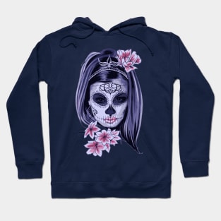 Skull Of A Pretty Flowers Lady Hoodie